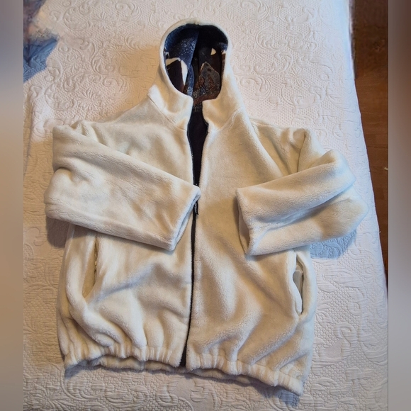 Denali Vintage Sherpa women's Large reversible fleece jacket thick, VGUC - Picture 6 of 11